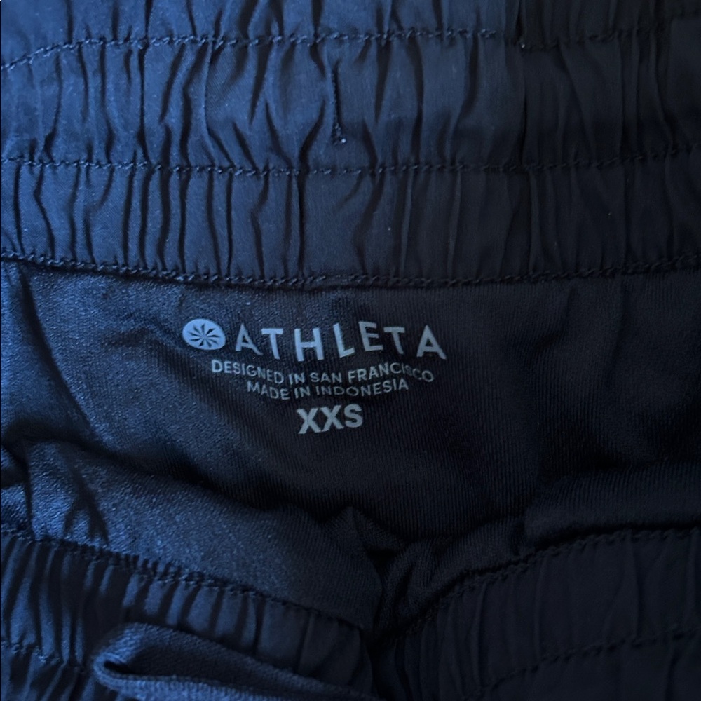 Athleta Black Elastic Waist Running Shorts - Picture 4 of 5